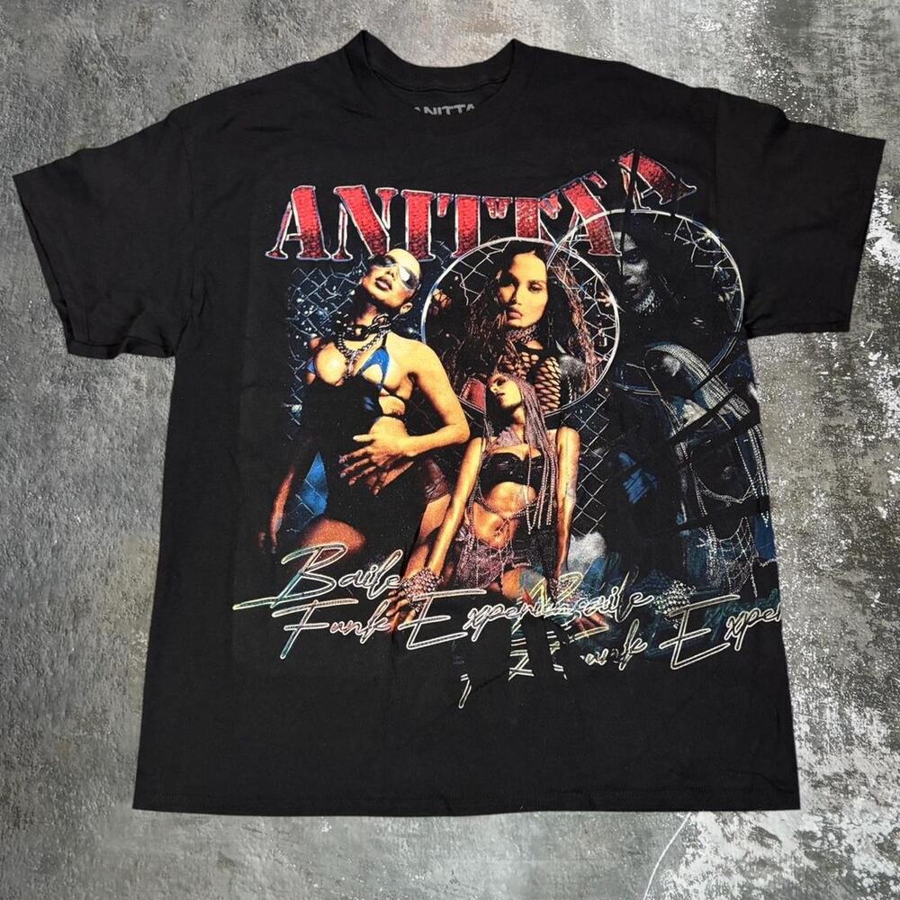 Anitta Rap Style Graphic Tee. Size Medium